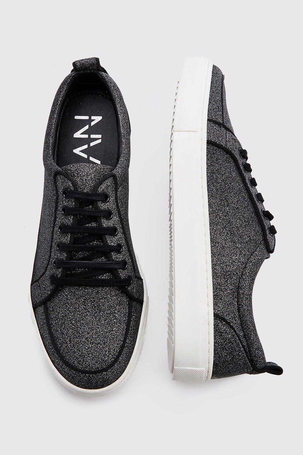 Glitter lace hot sale up trainers