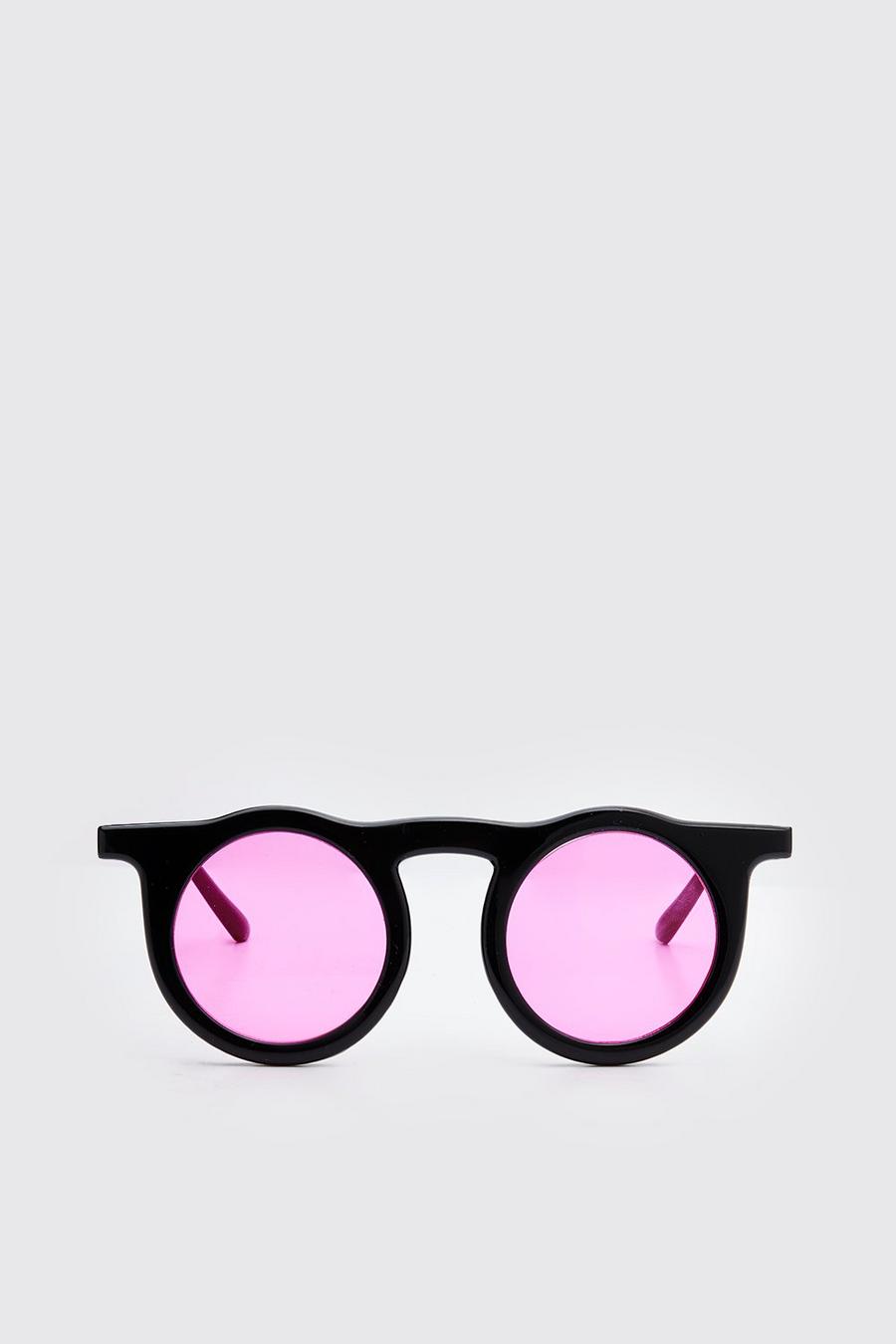 Pink Lens Round Sunglasses image number 1