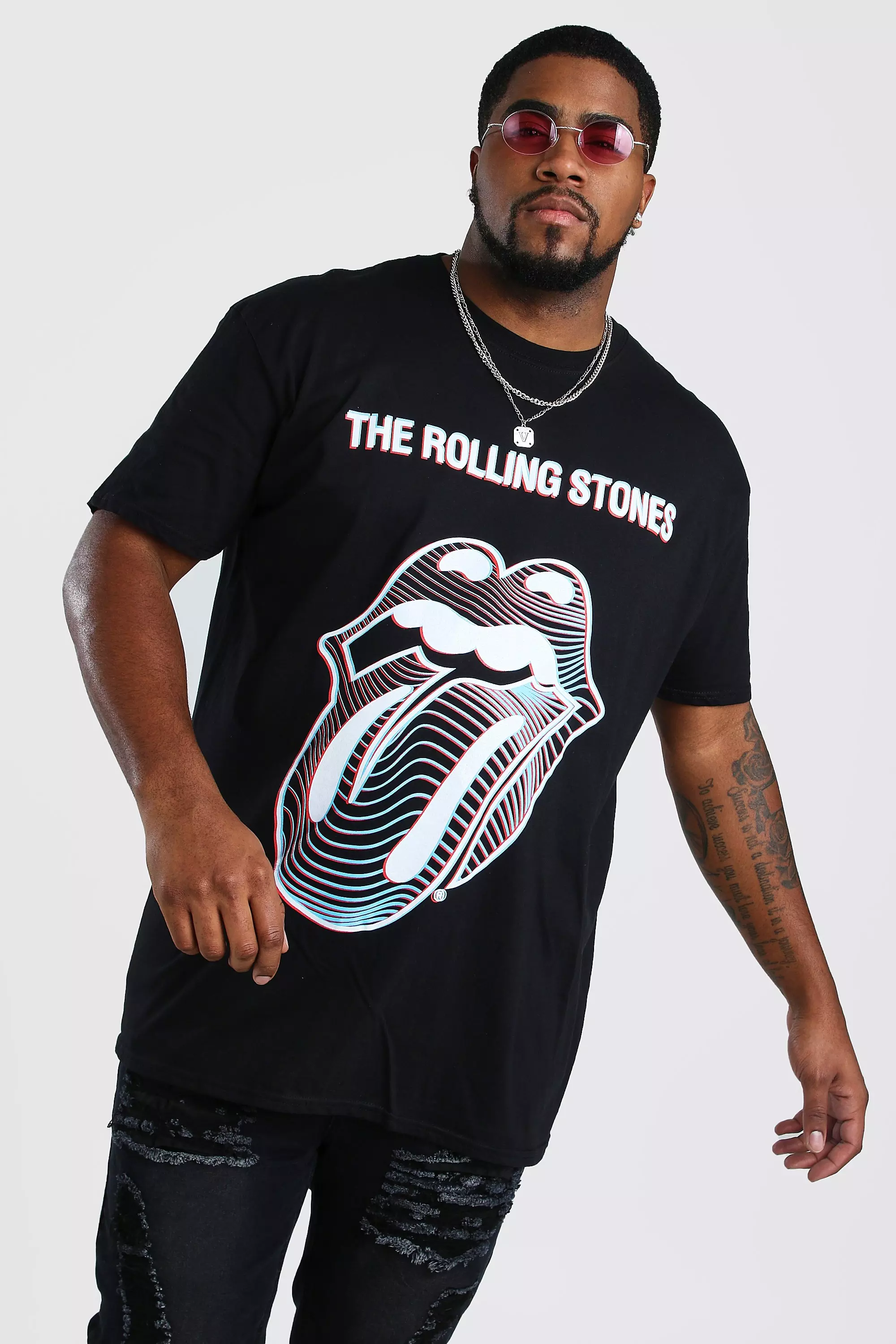 Plus size rolling sales stones shirt