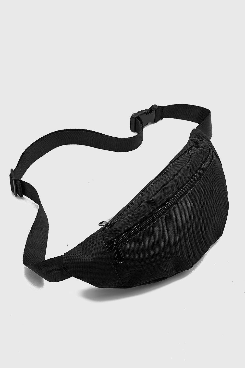 plain black bum bag