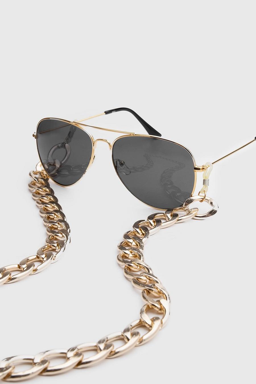Sonnenbrille mit Gliederkette, Gold image number 1
