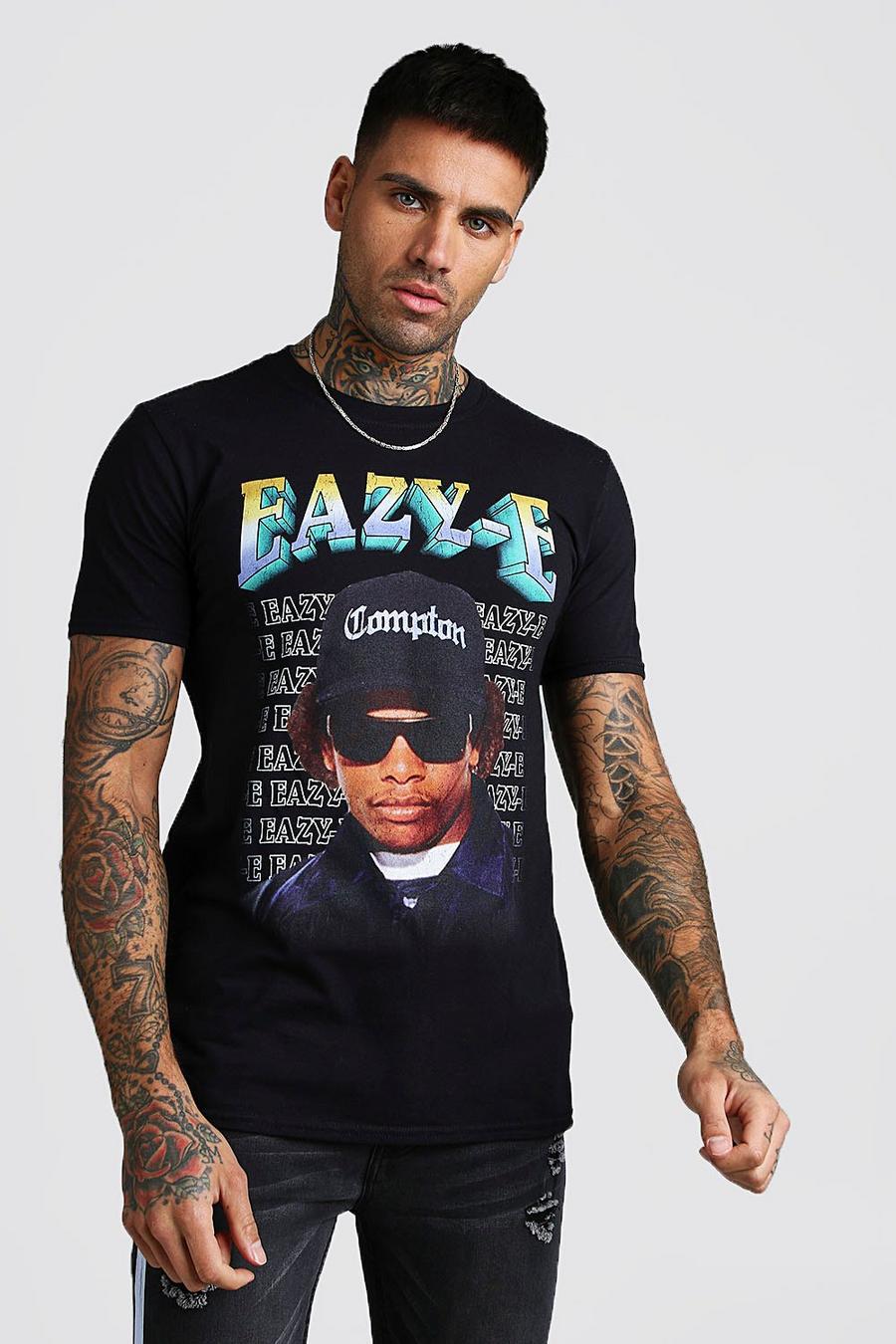 T-Shirt mit lizenziertem „Eazy-E“-Print, Schwarz image number 1