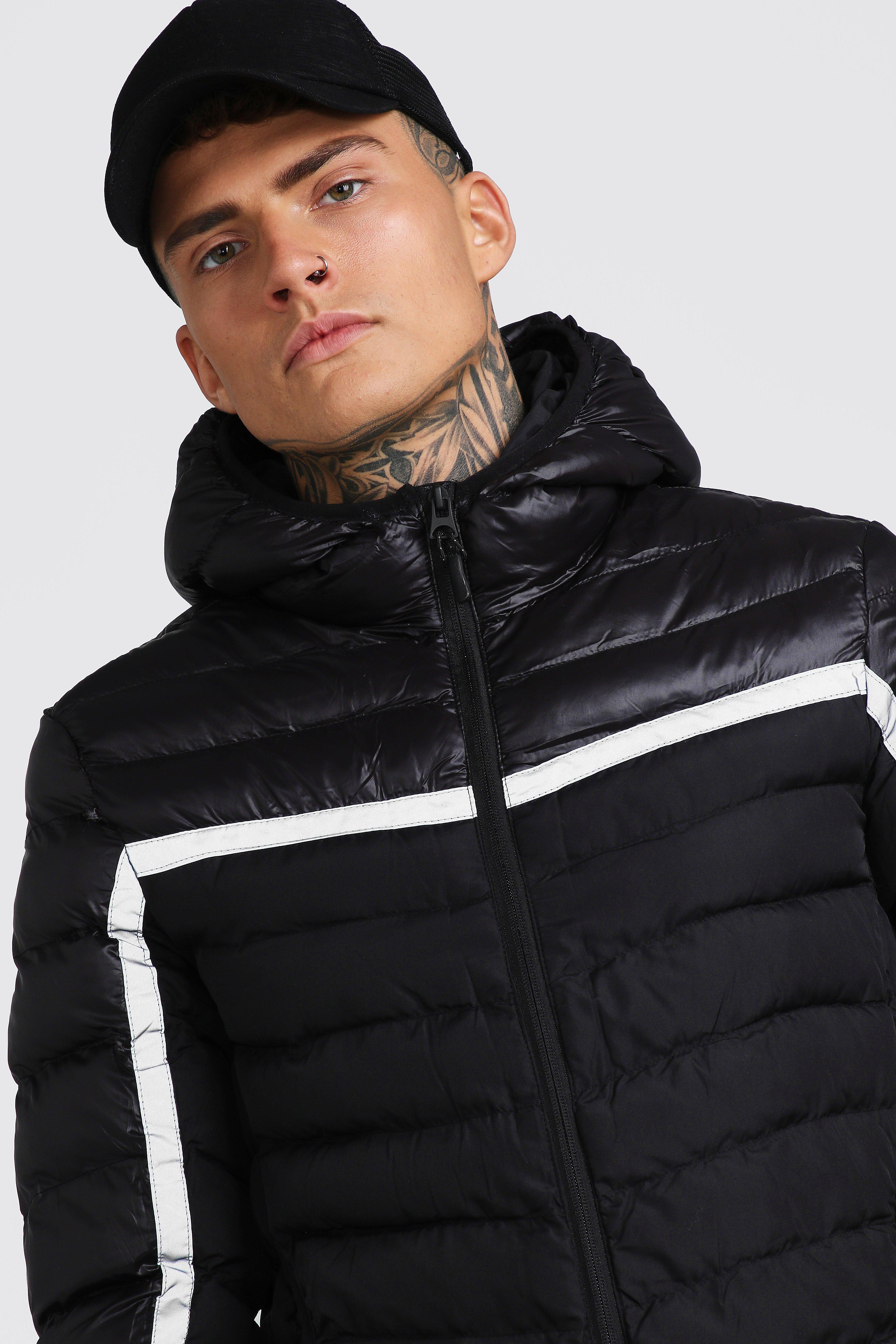 Quilted Reflective Jacket With Hood