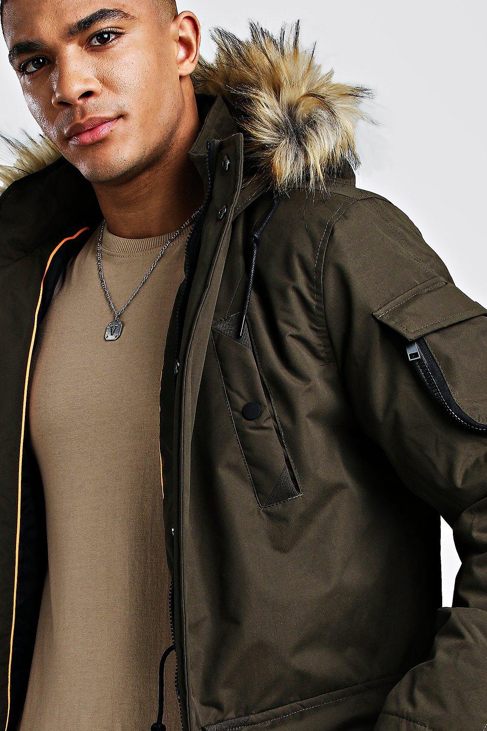 Parka hombre capucha shop pelo