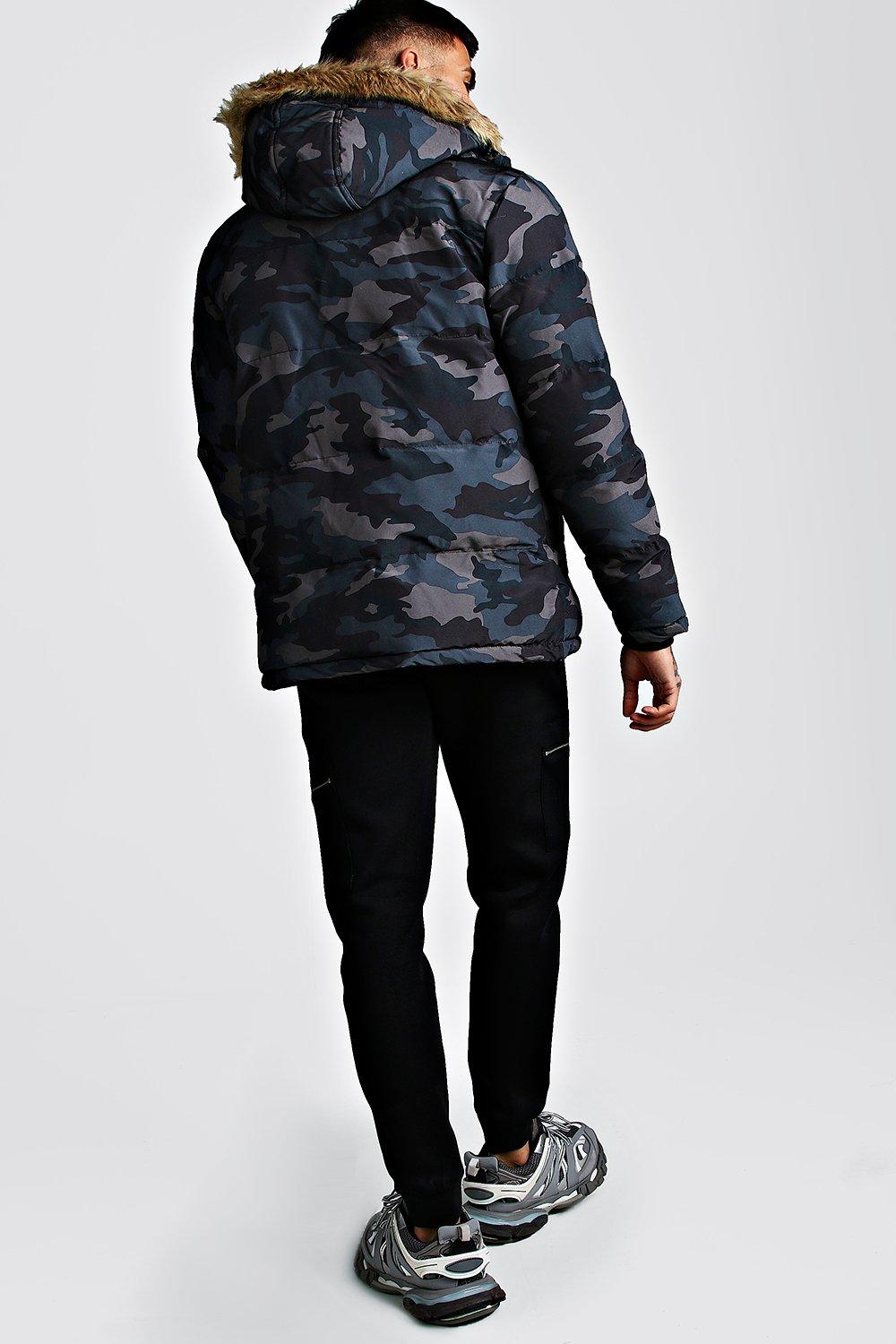 Parka camuflaje pelo hombre sales
