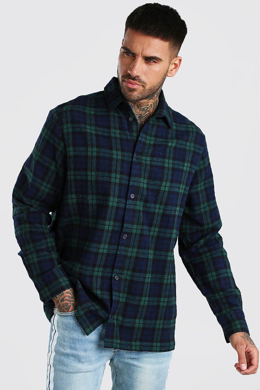 Long Sleeve Oversized Flannel Shirt image number 1