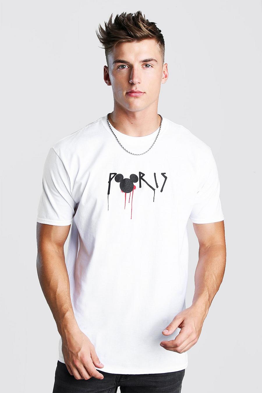 T-shirt vestibilità ampia con maniche lunghe e stampa di graffiti image number 1