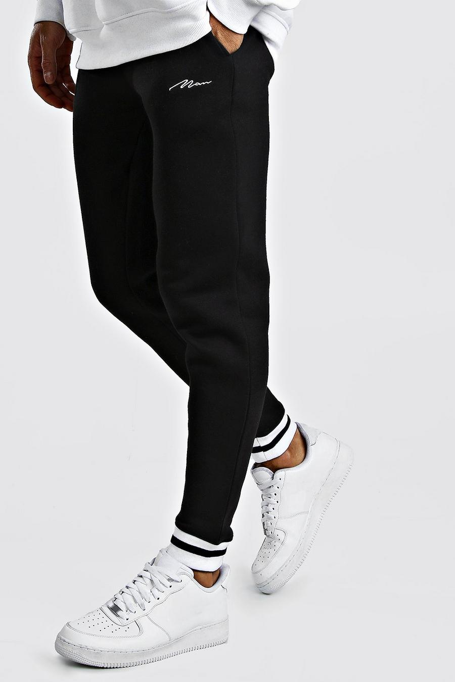 MAN Signature Skinny Fit Jogger With Rib Cuff image number 1