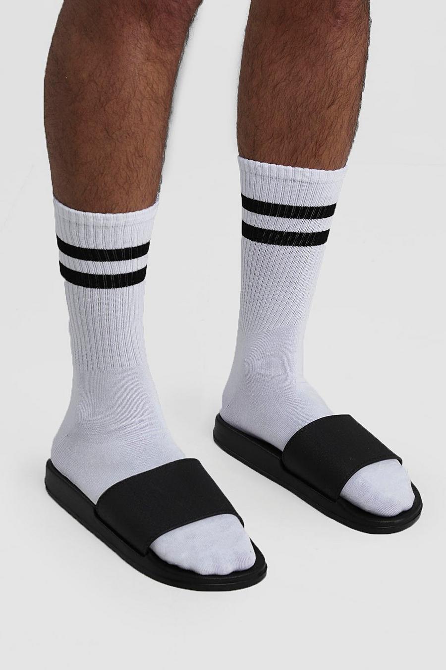 Sandalias de color sólido, Negro image number 1