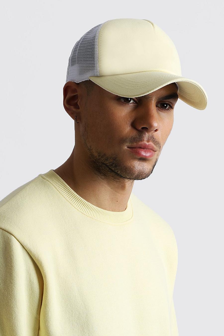 Yellow Pastel Front Mesh Back Trucker image number 1