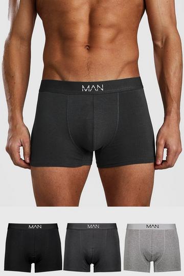 3 Pack MAN Dash Tonal Mixed Trunk multi