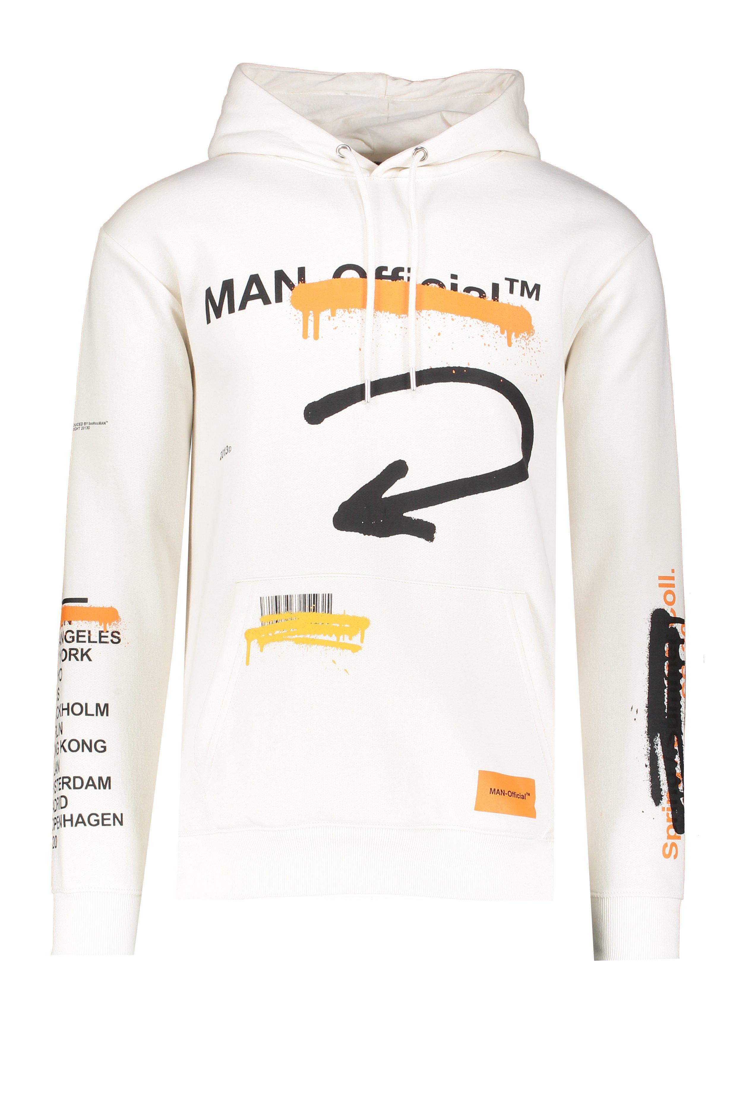 Man official graffiti print hoodie new arrivals