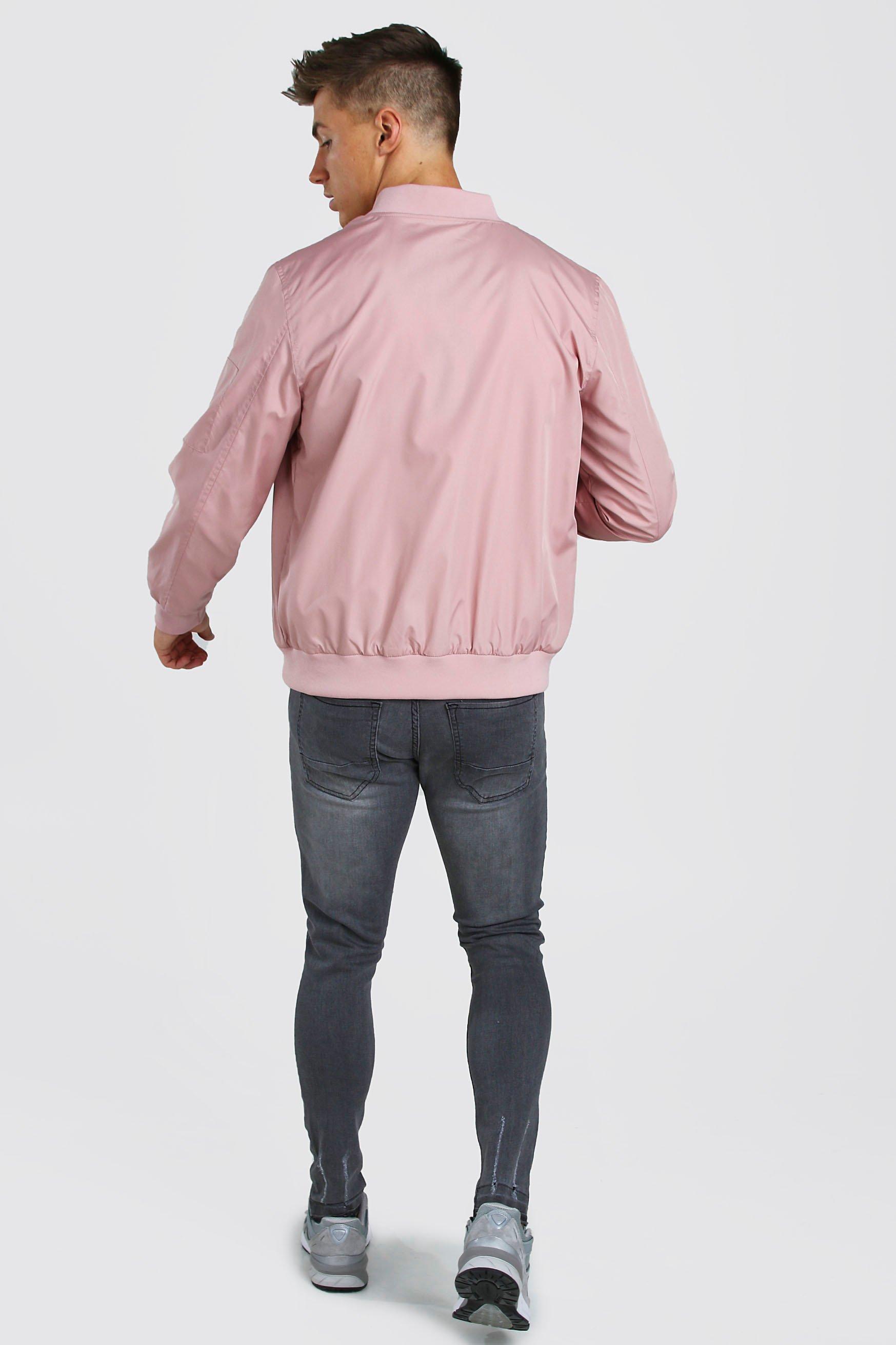 pink bomber jacket boohoo