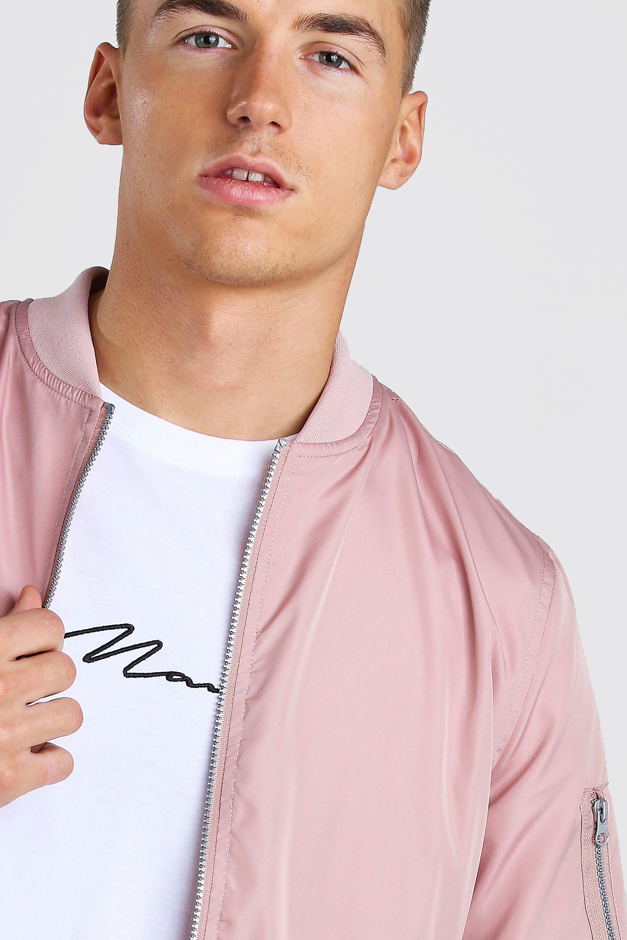 pink bomber jacket boohoo