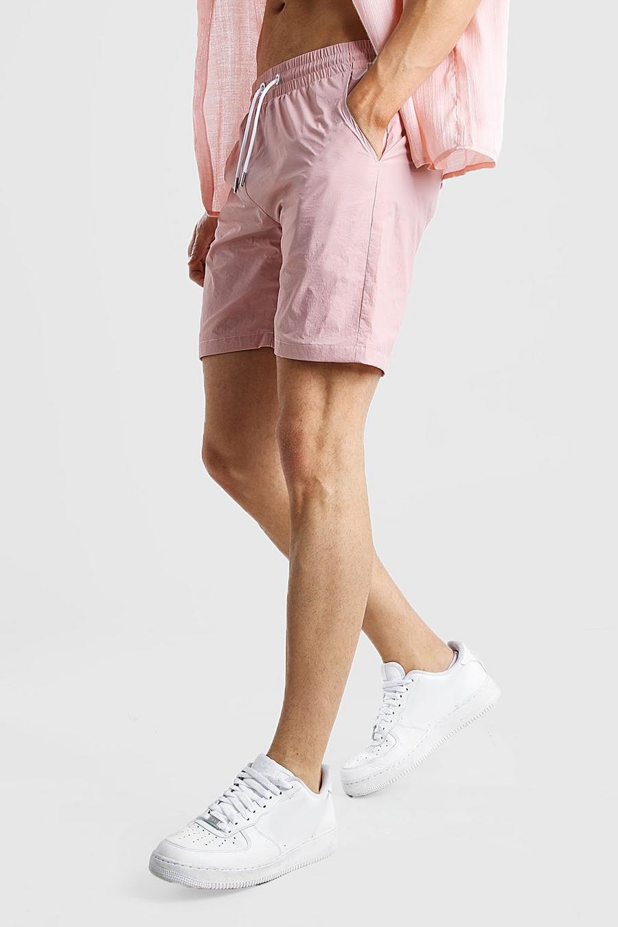 Pink rosa Nylon Pocket Shorts image number 1