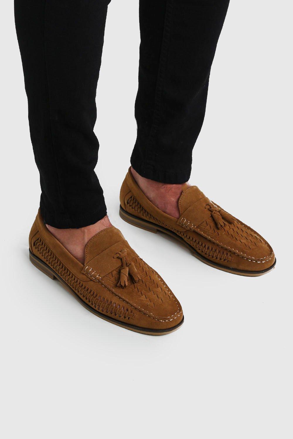 Faux Suede Woven Loafer | boohoo