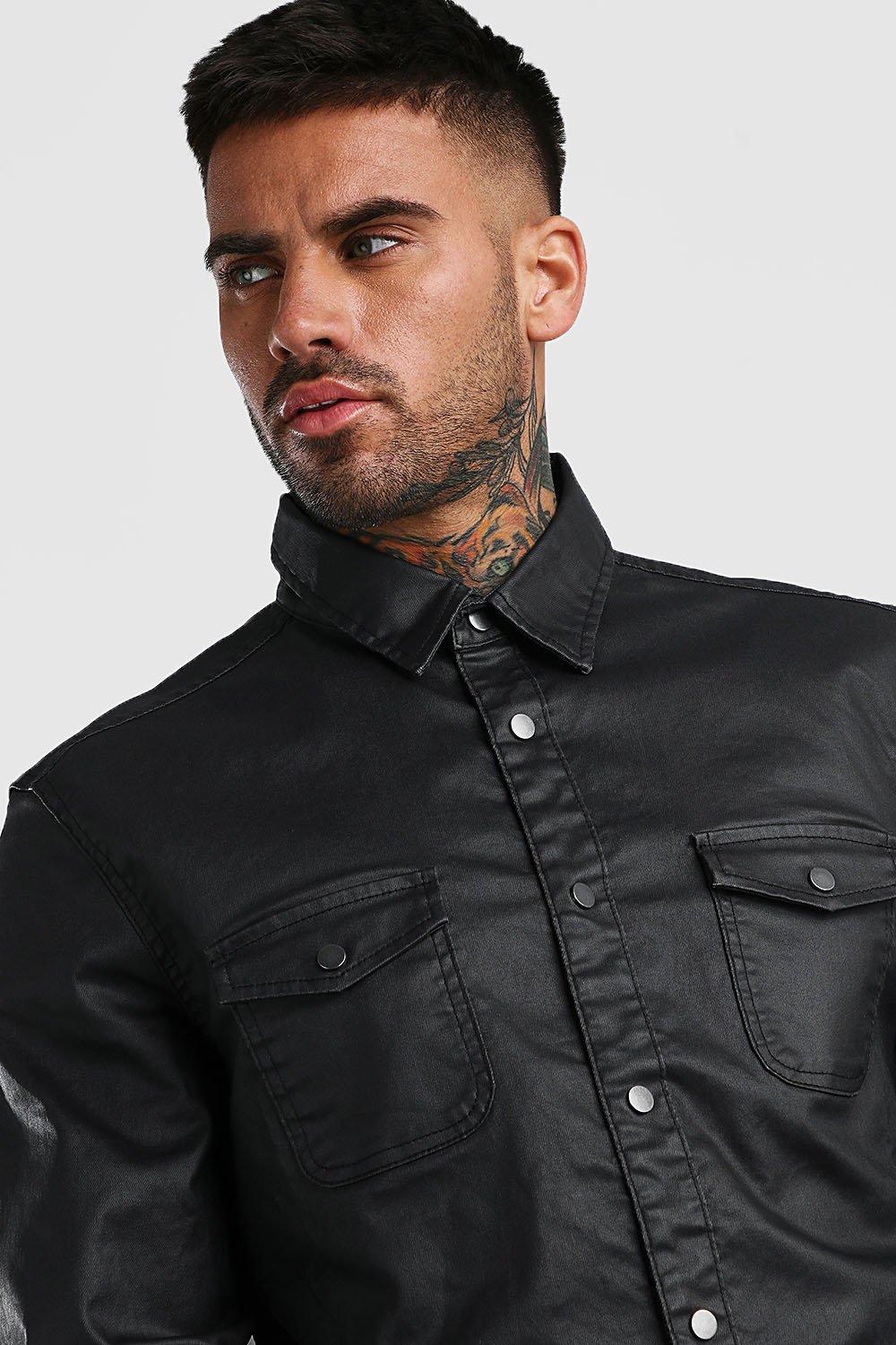 Jean noir huilé discount homme