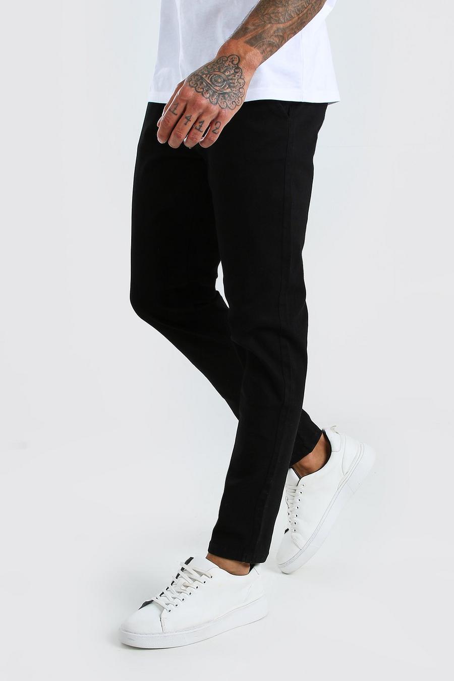 Pantalones chinos skinny superelásticos, Negro image number 1