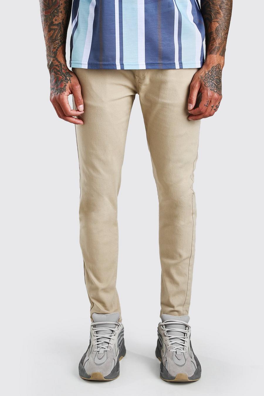 Pantaloni chino skinny super elasticizzati, Pietra beige image number 1