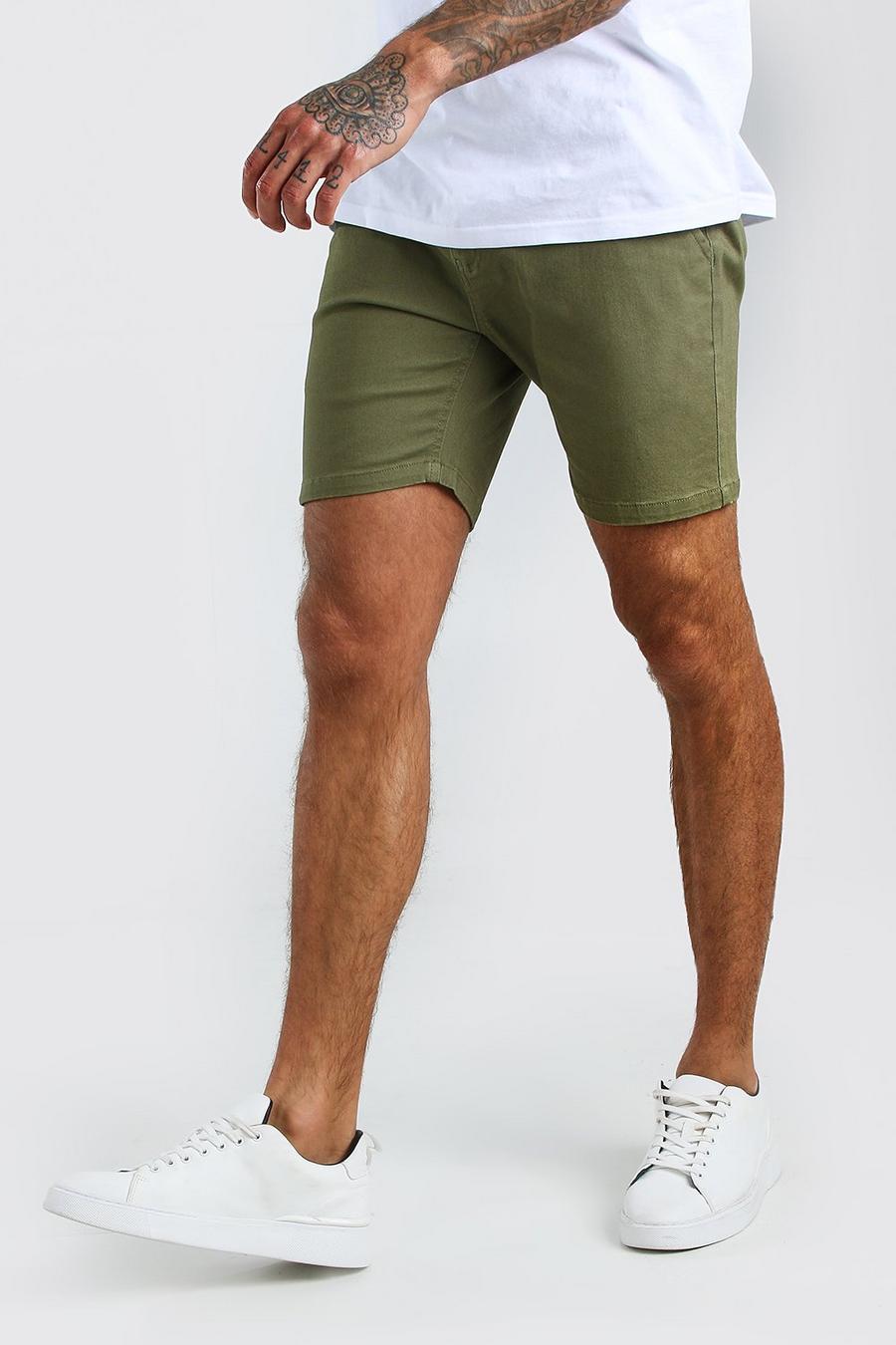 Chinoshorts i skinny fit med stretch image number 1