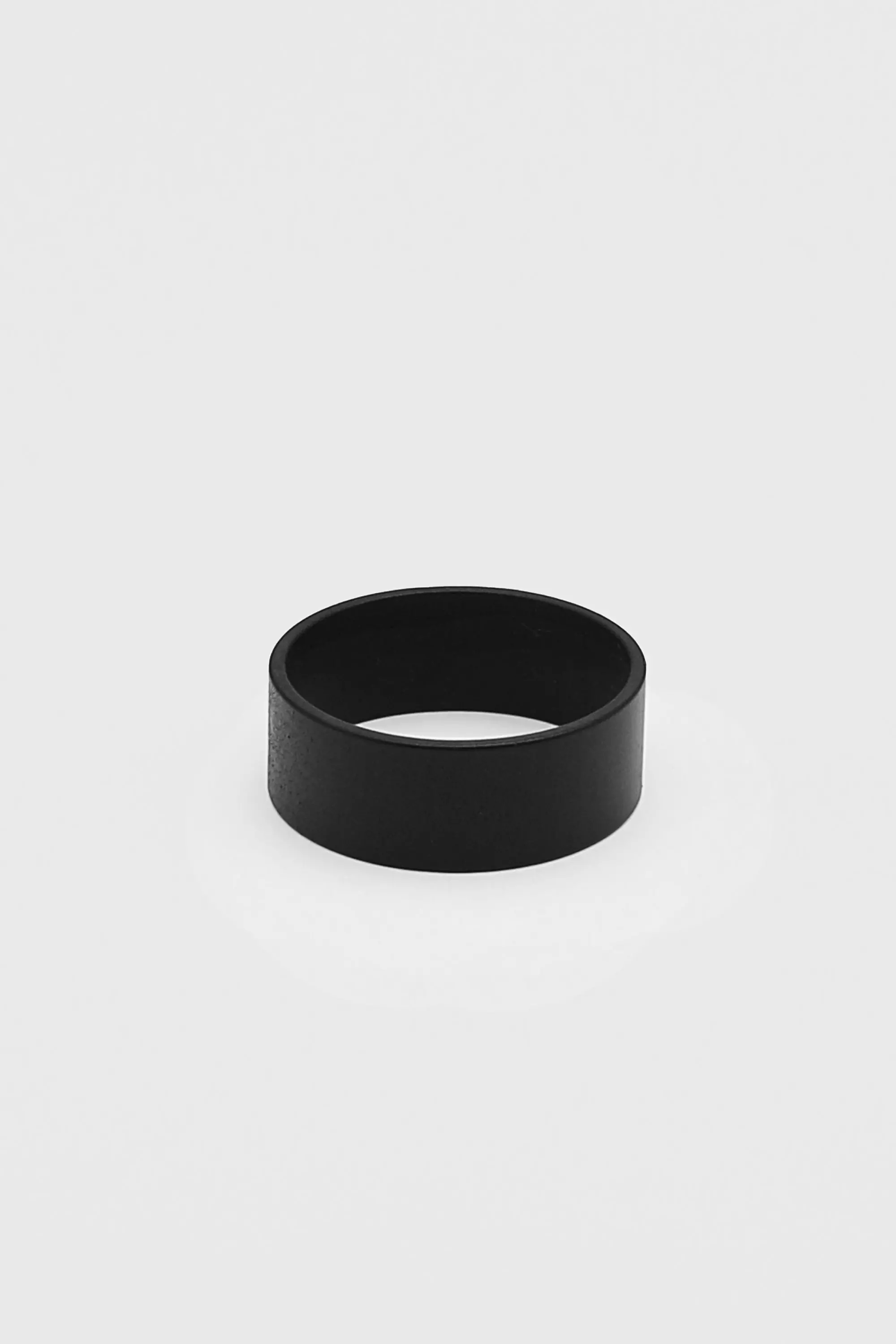 Plain black shop band ring