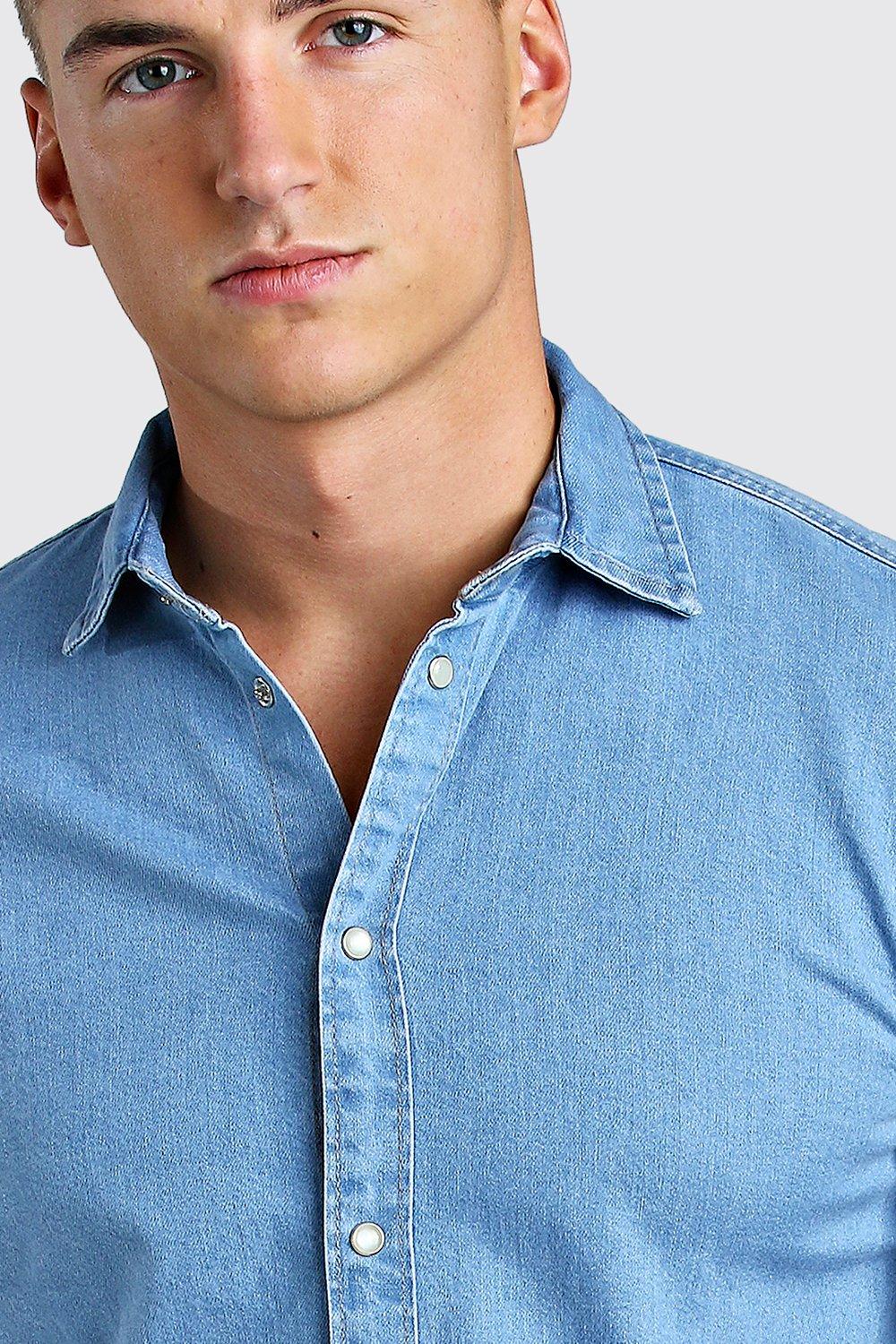 denim muscle shirt