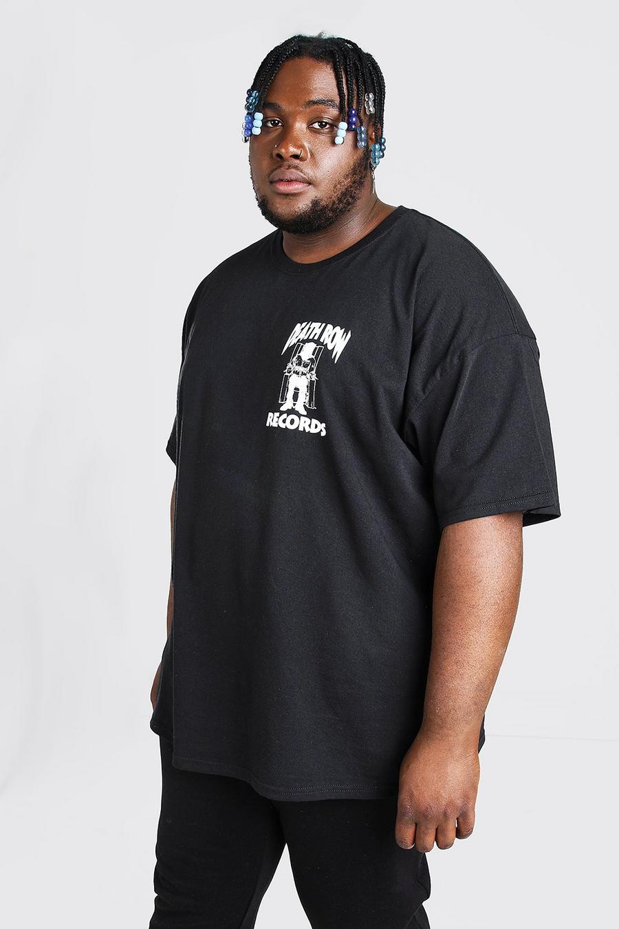 Zwart Plus Size Death Row Records T-Shirt image number 1