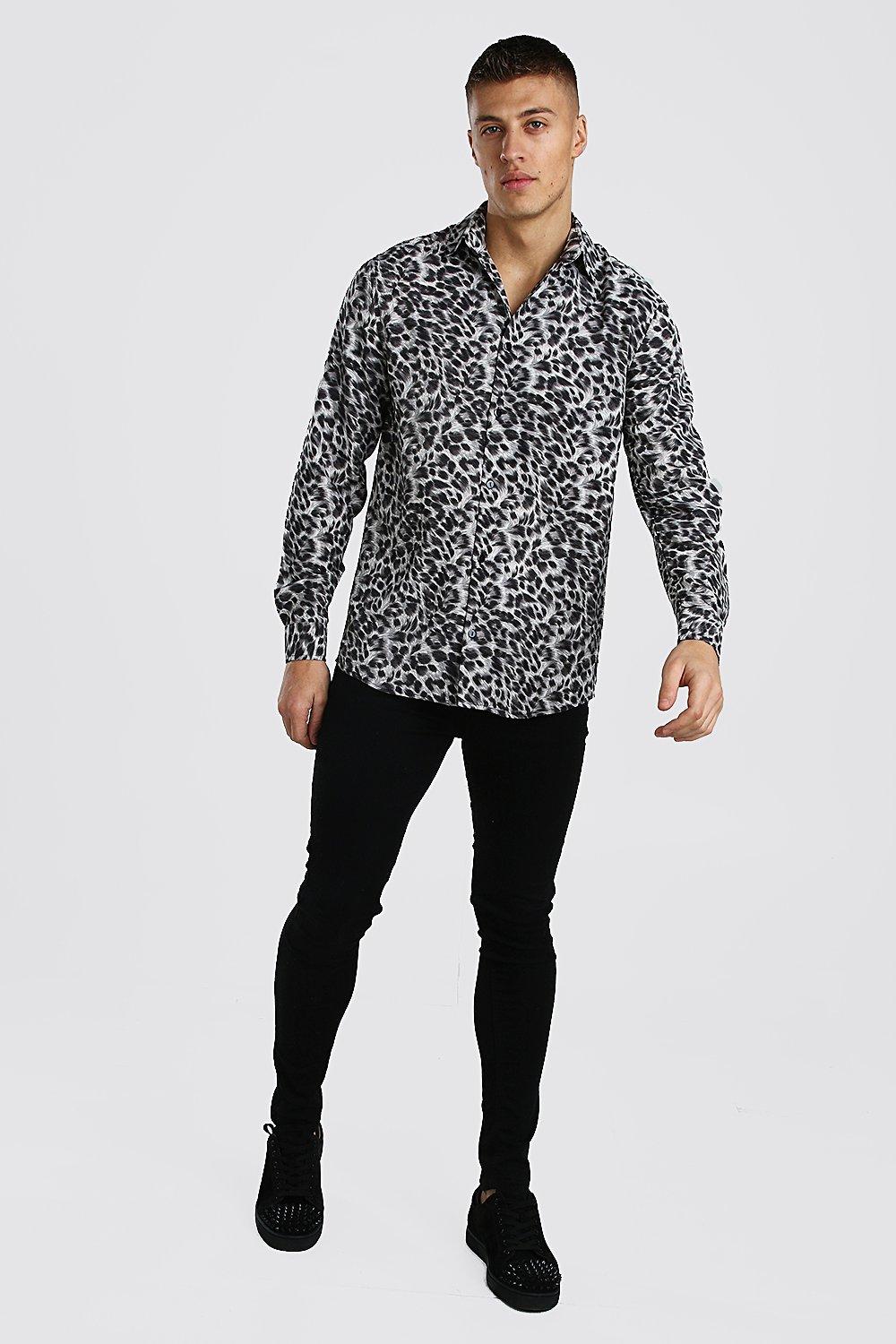 Chemise imprimé leopard outlet homme