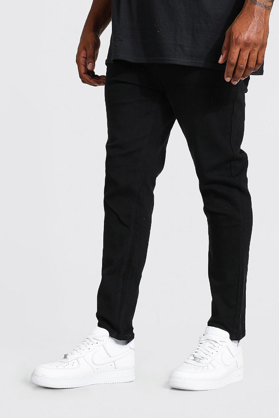 שחור סקיני ג'ינס לגברים גדולים וגבוהים image number 1