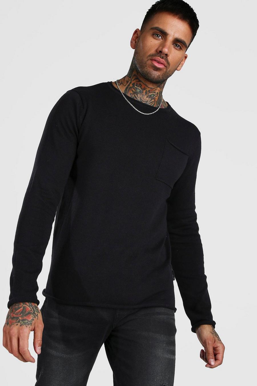 Knitted Long Sleeve Crew Neck Jumper image number 1
