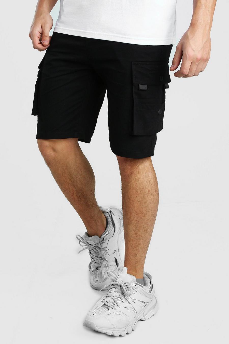 Pantalones cortos utilitarios estilo militar con detalle de trabilla image number 1