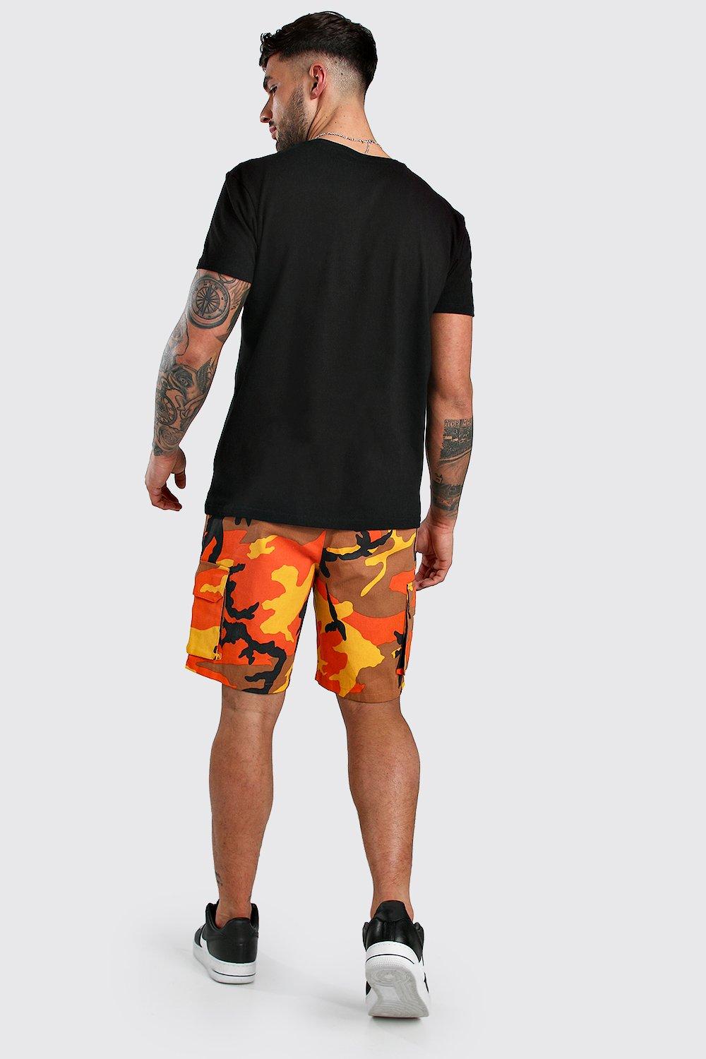 Orange camo hot sale cargo shorts