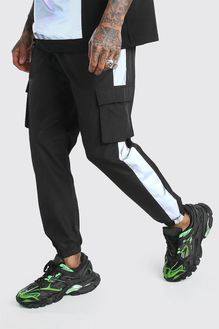 Shell Cargo Joggers With Reflective Side Panels image number 1