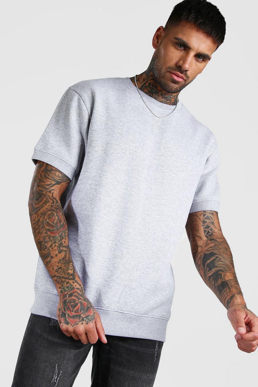 Kurzärmeliges Sweatshirt, Grau image number 1