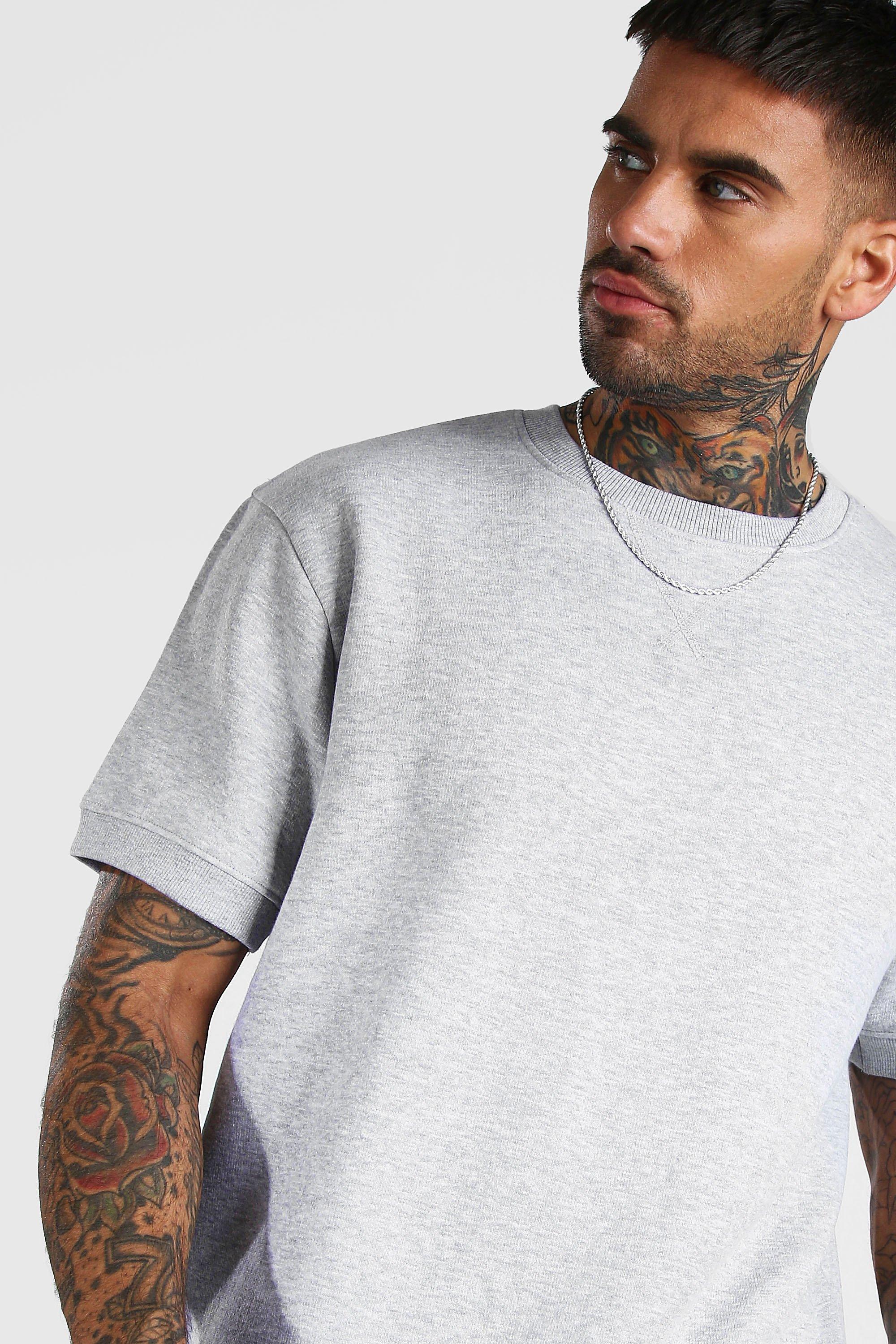 Short shop sleeve sweatshirt