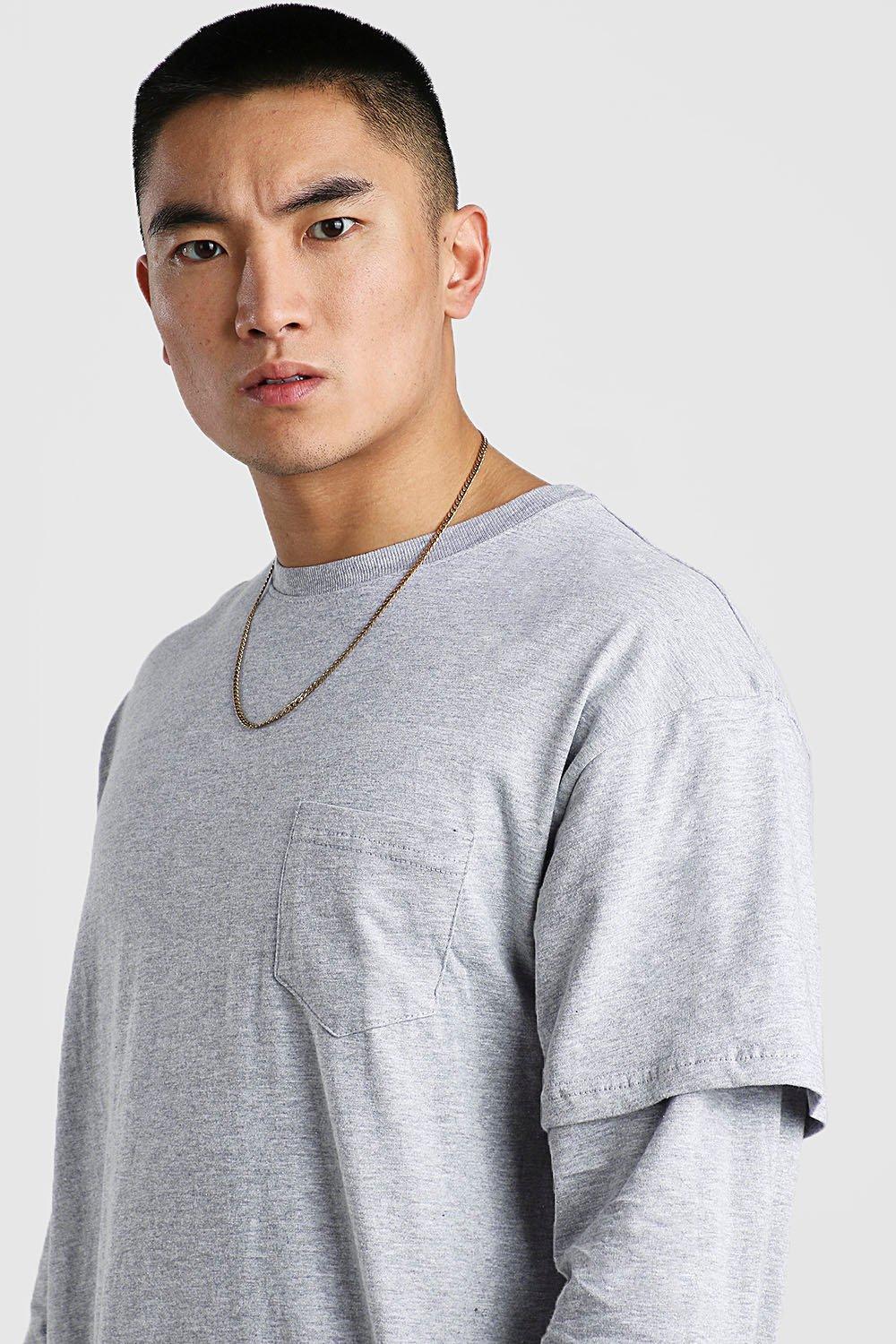 Long Sleeve Layered T-Shirt In Loose Fit