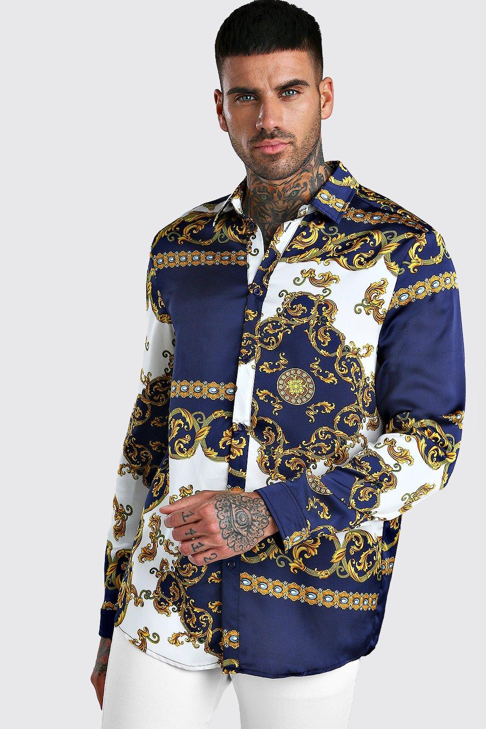 baroque print beach jacket