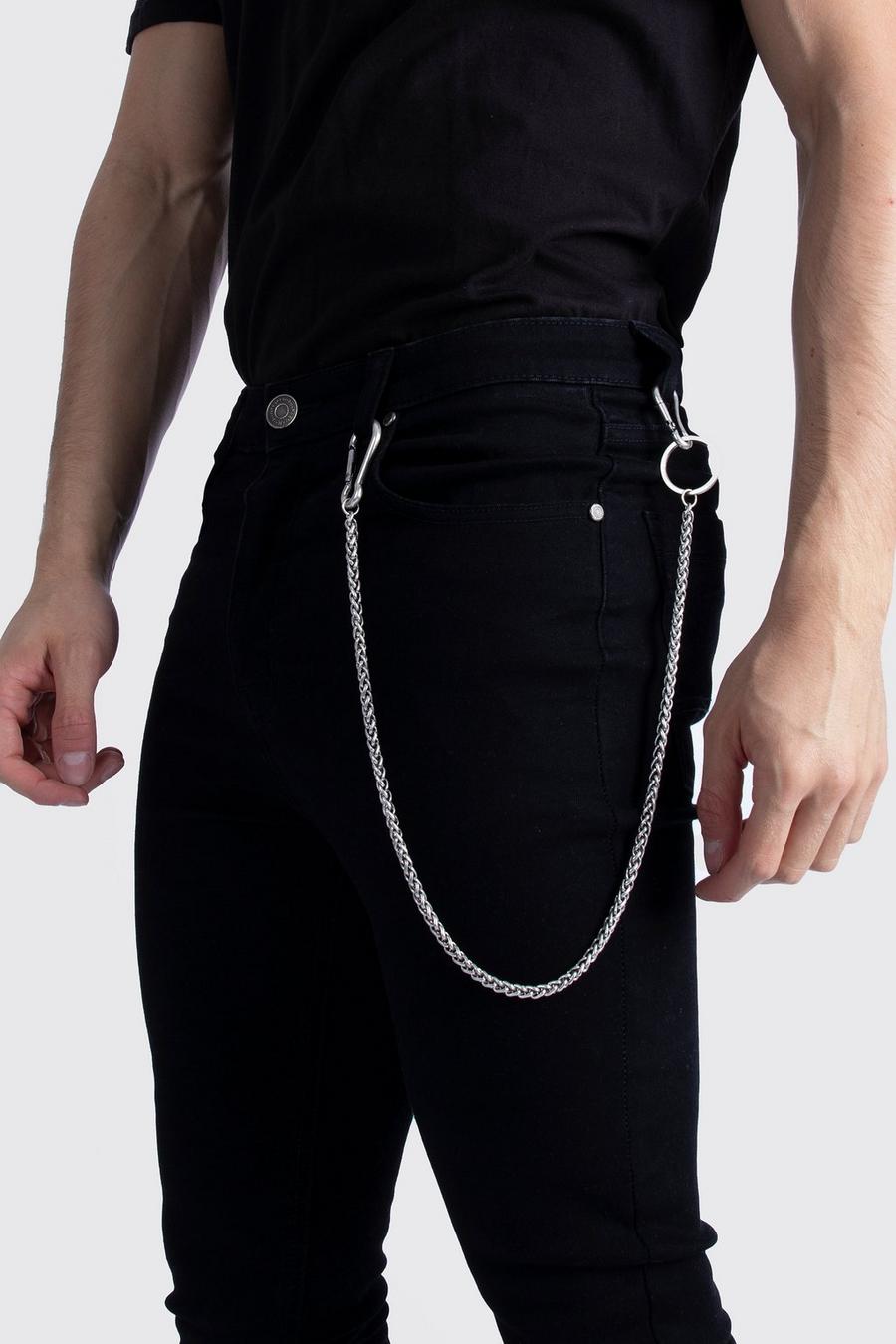 Silver Twisted Jeans Chain image number 1