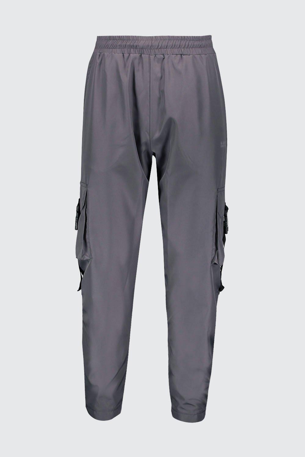 MAN Shell Buckle Cargo Joggers With Cuffs boohoo