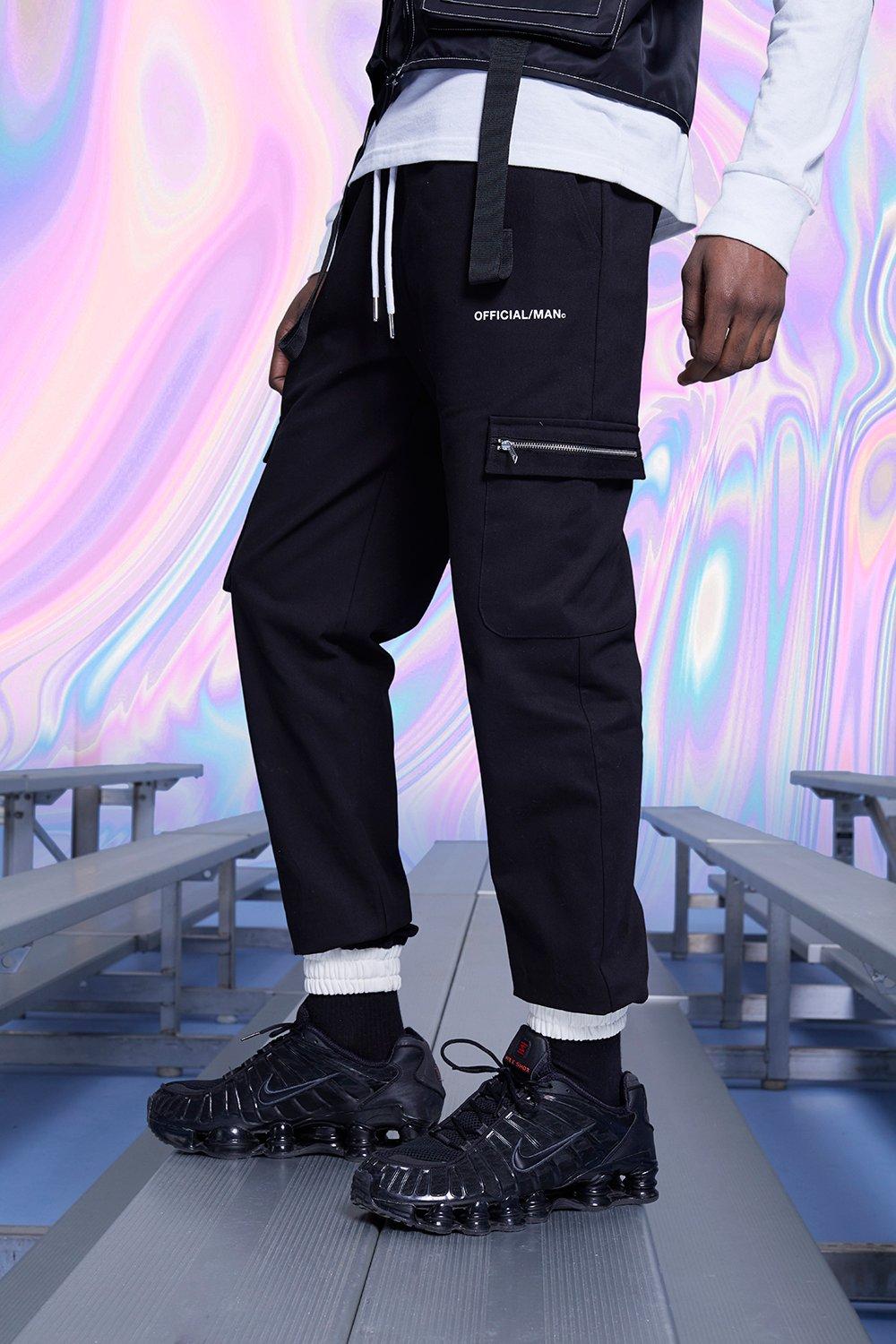 boohoo man cargo joggers