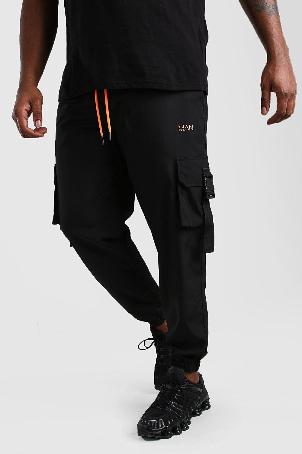 original man shell buckle joggers