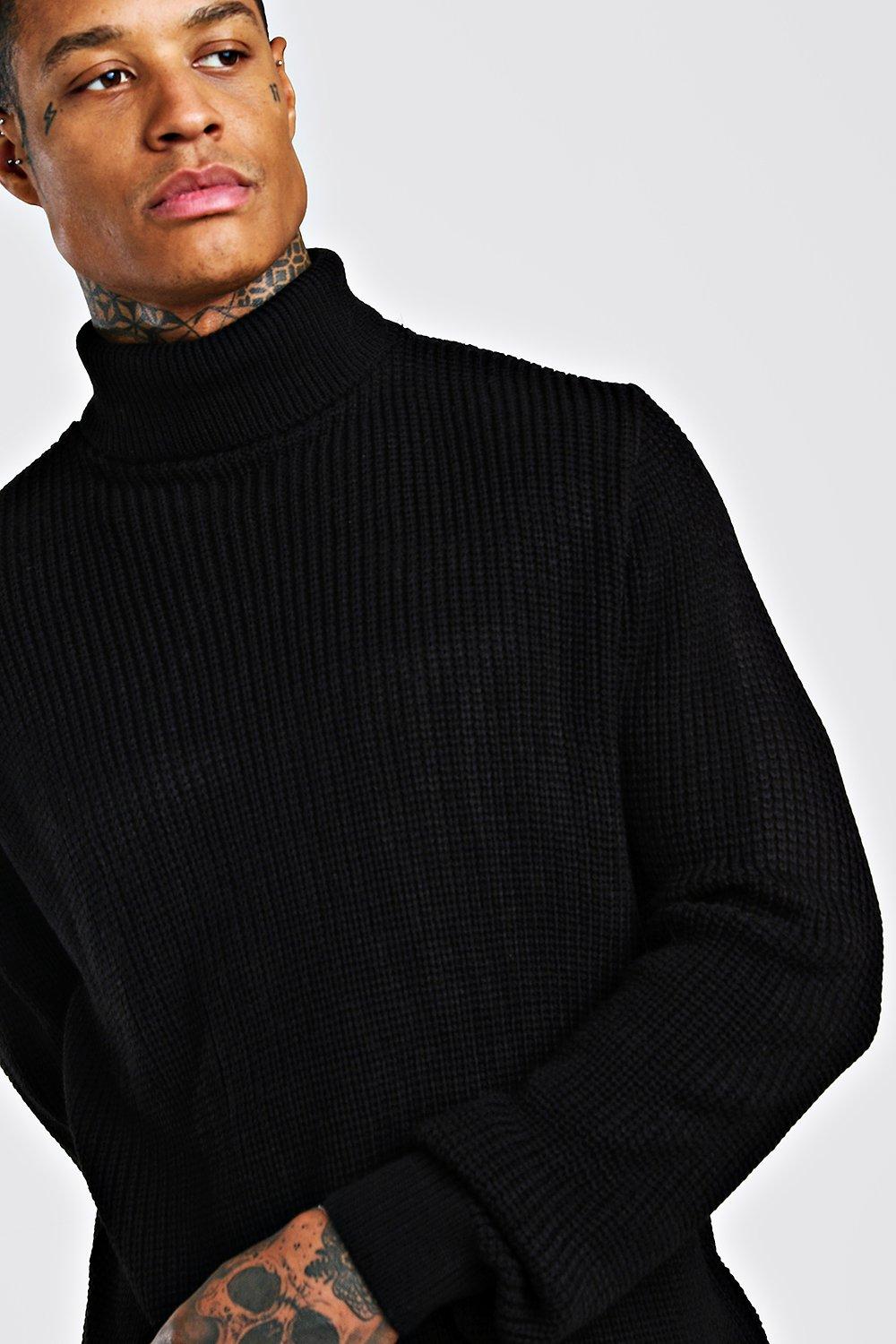 Chunky polo neck jumper mens hotsell