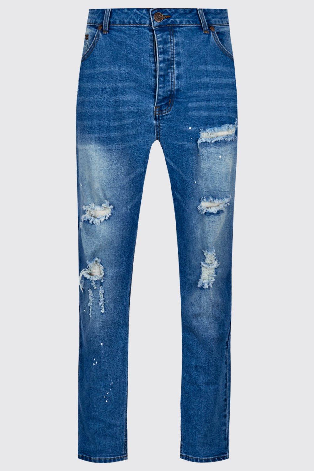 plus size paint splatter jeans