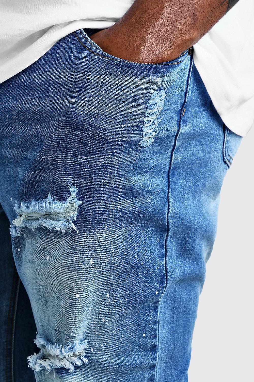 plus size paint splatter jeans