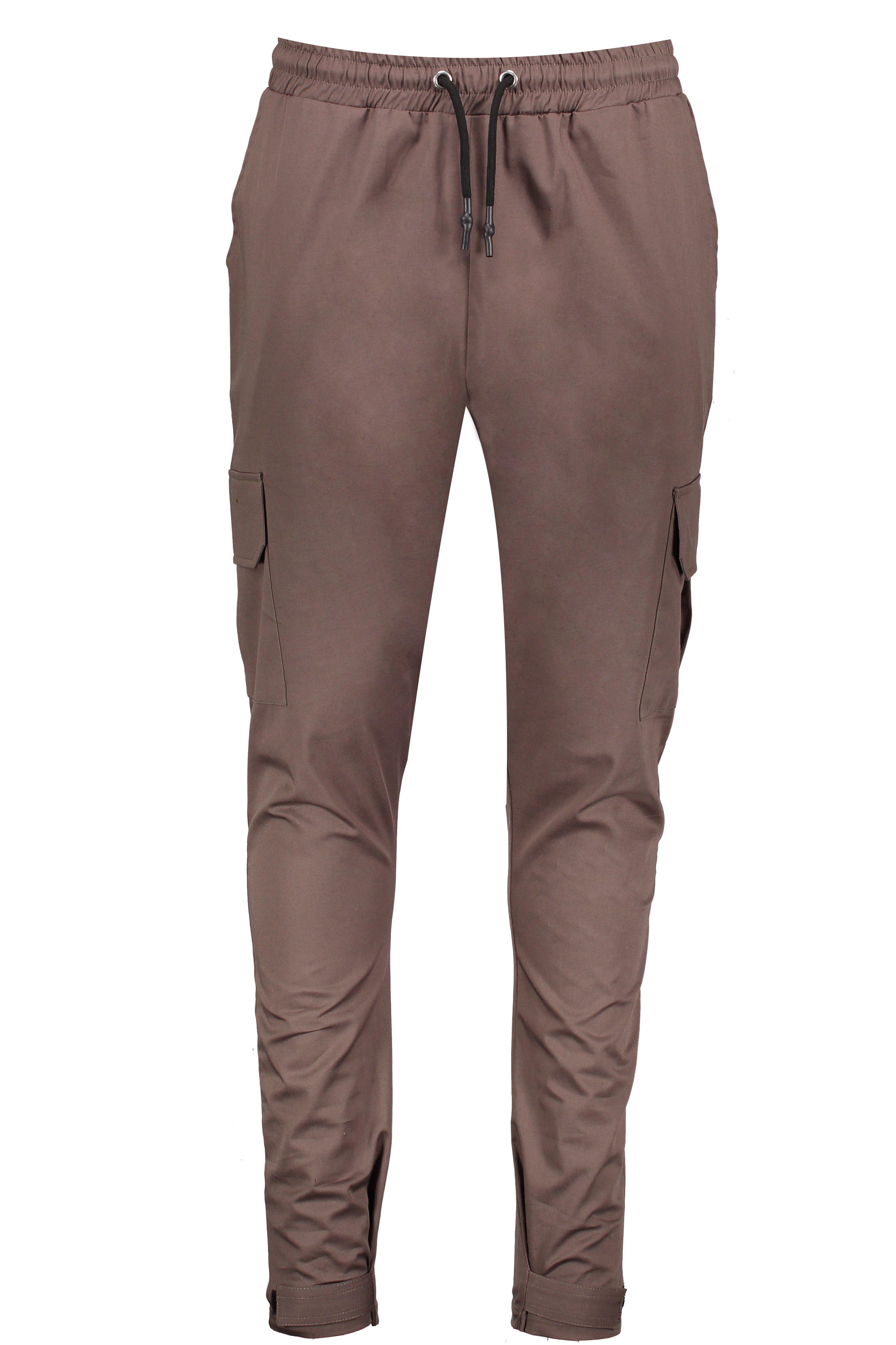 Men s Twill Drop Crotch Cargo Jogger Trouser Boohoo UK