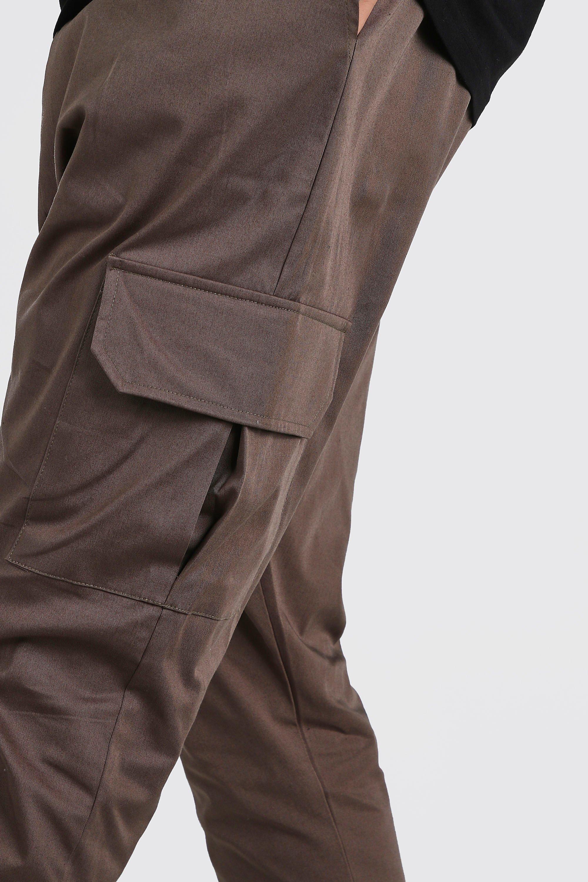 Twill Drop Crotch Cargo Jogger Trouser