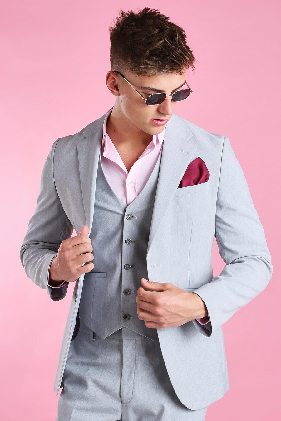 Grey Slim Fit Blazer image number 1