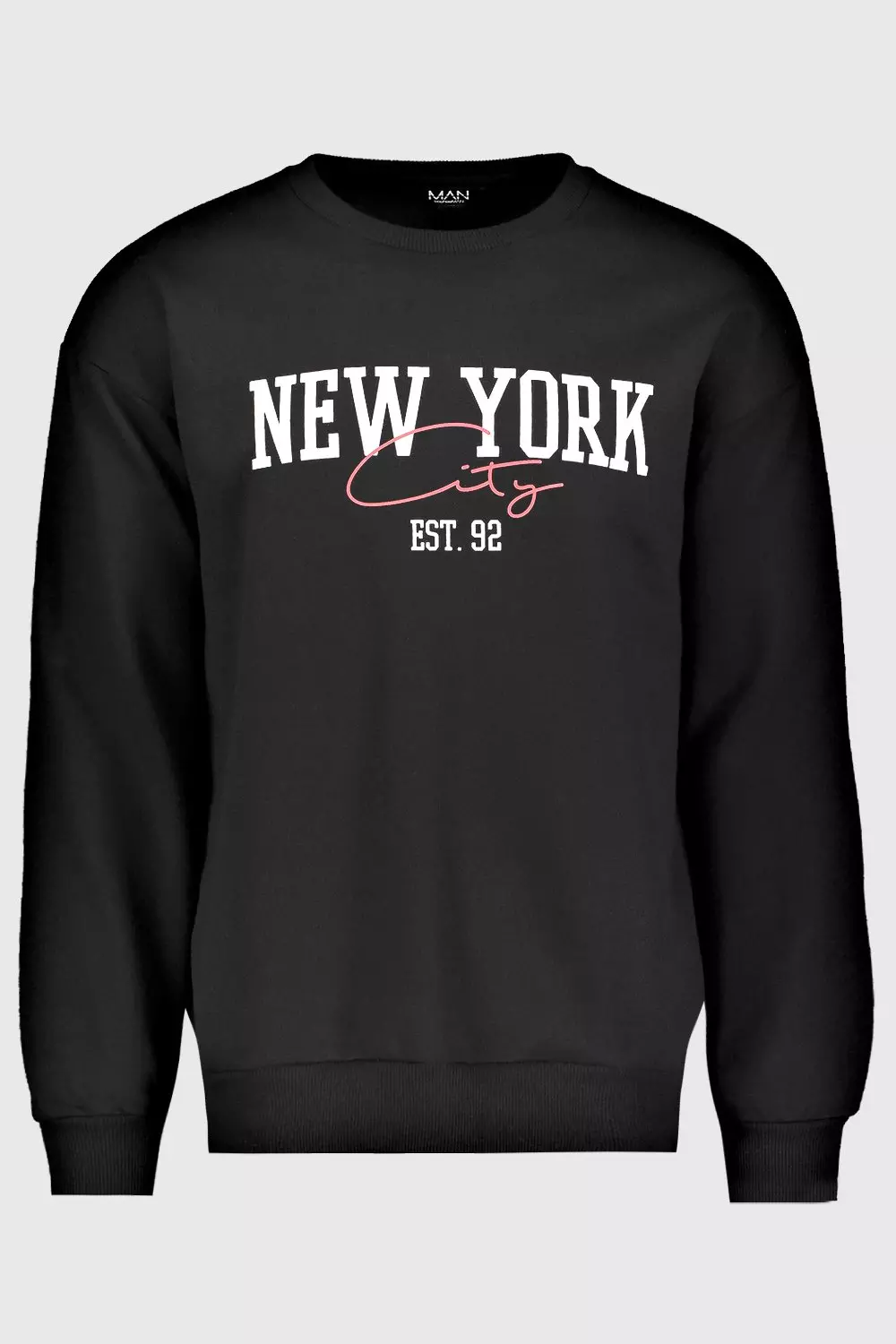 Relaxed Fit Printed Sweatshirt - White/NYC - Men