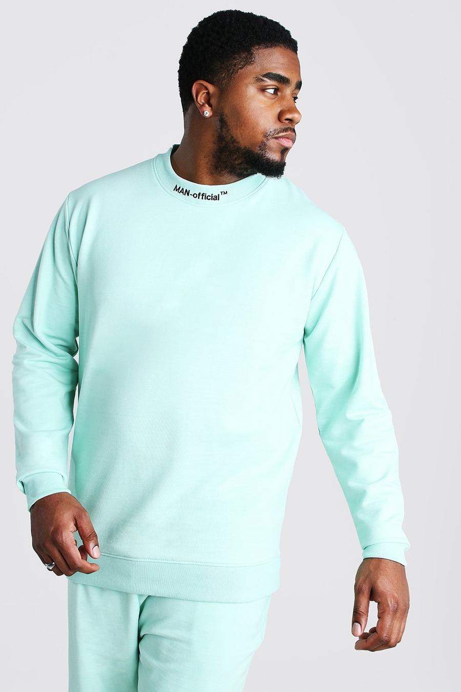 Mint grön Plus Size MAN Official Sweater image number 1