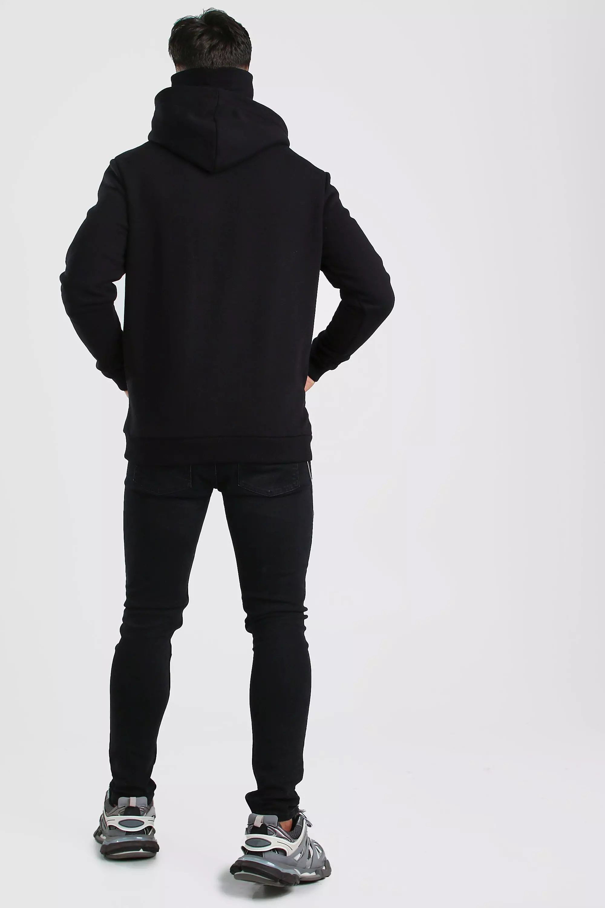 Black jersey outlet hoodie